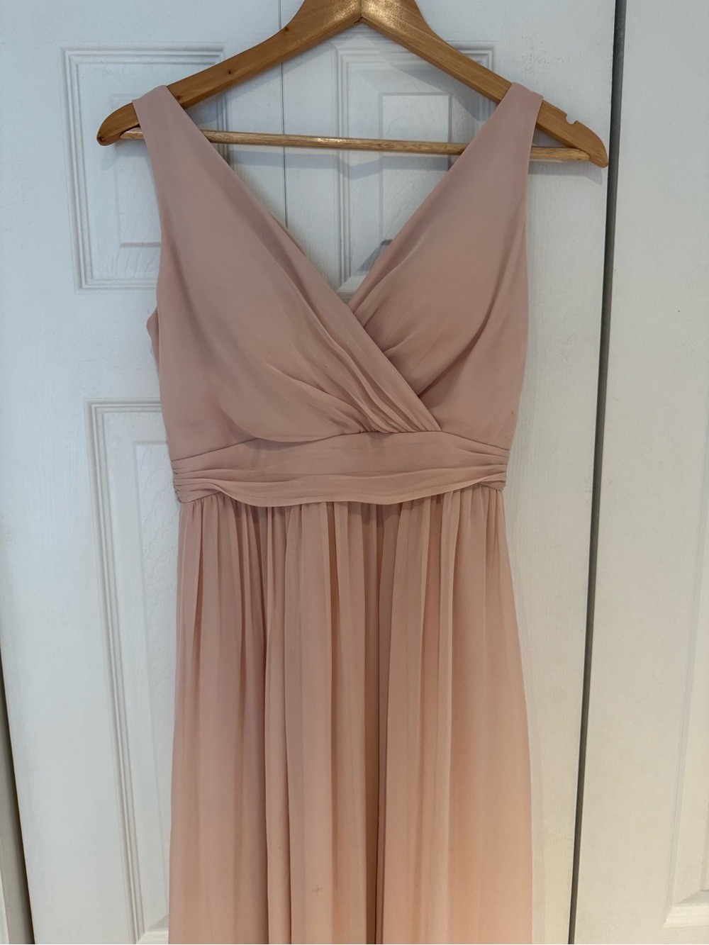 Adrianna Papell blush pink maxi dress